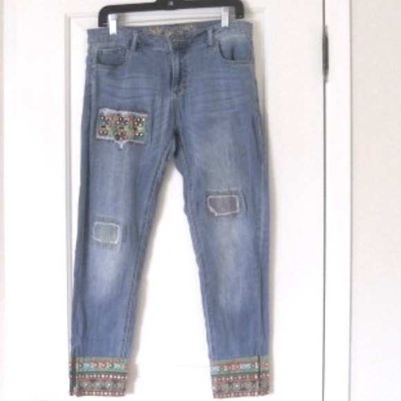 Desigual Ethnic Ankle Denim Jeans - Picture 4 of 13